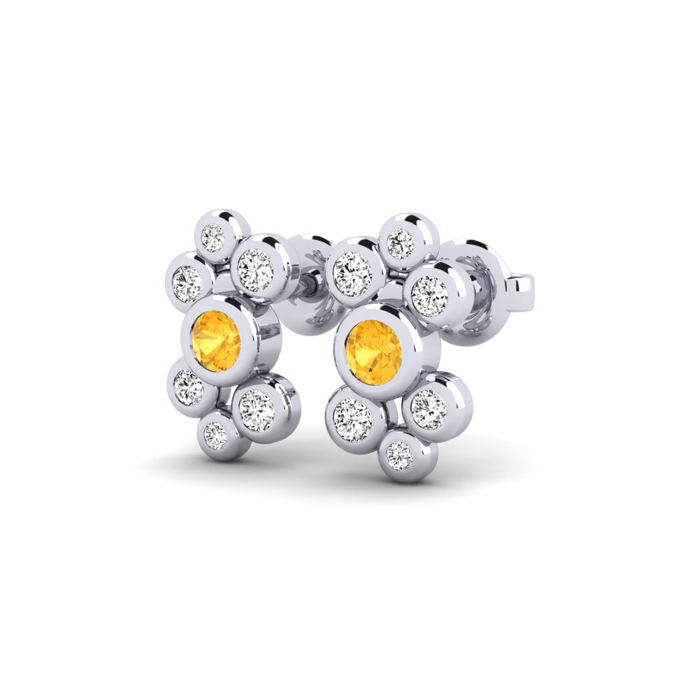 Oro Bianco 375 Citrino Orecchino da donna Moliere