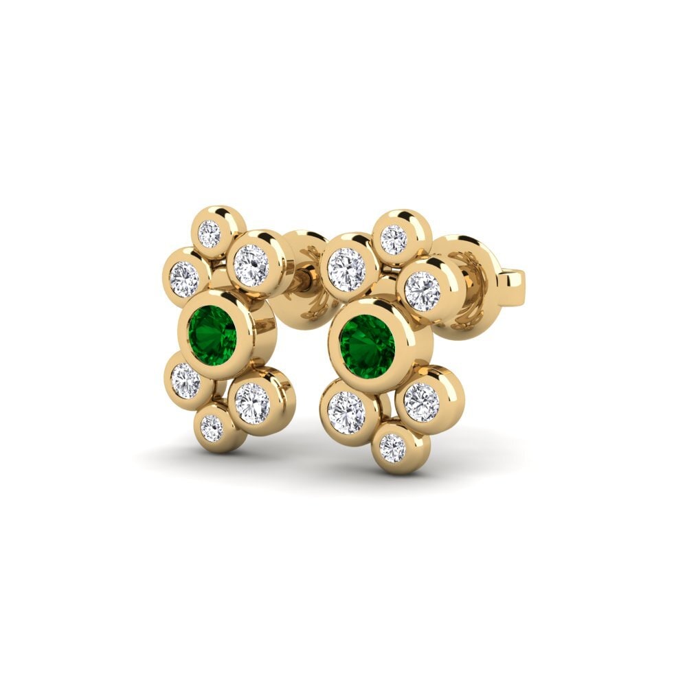 Zircônia Verde Brincos Feminino Moliere