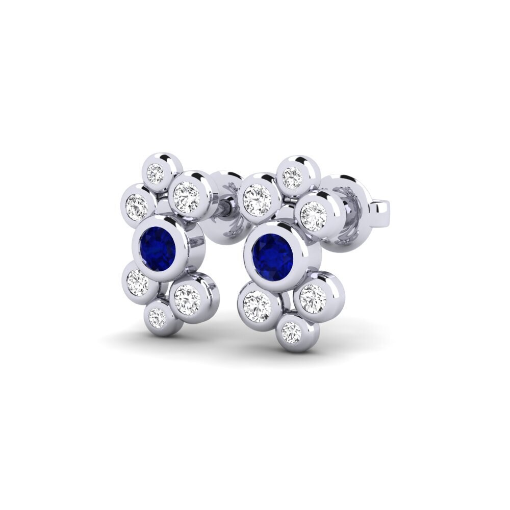 9k White Gold Sapphire Women's Earring Moliere