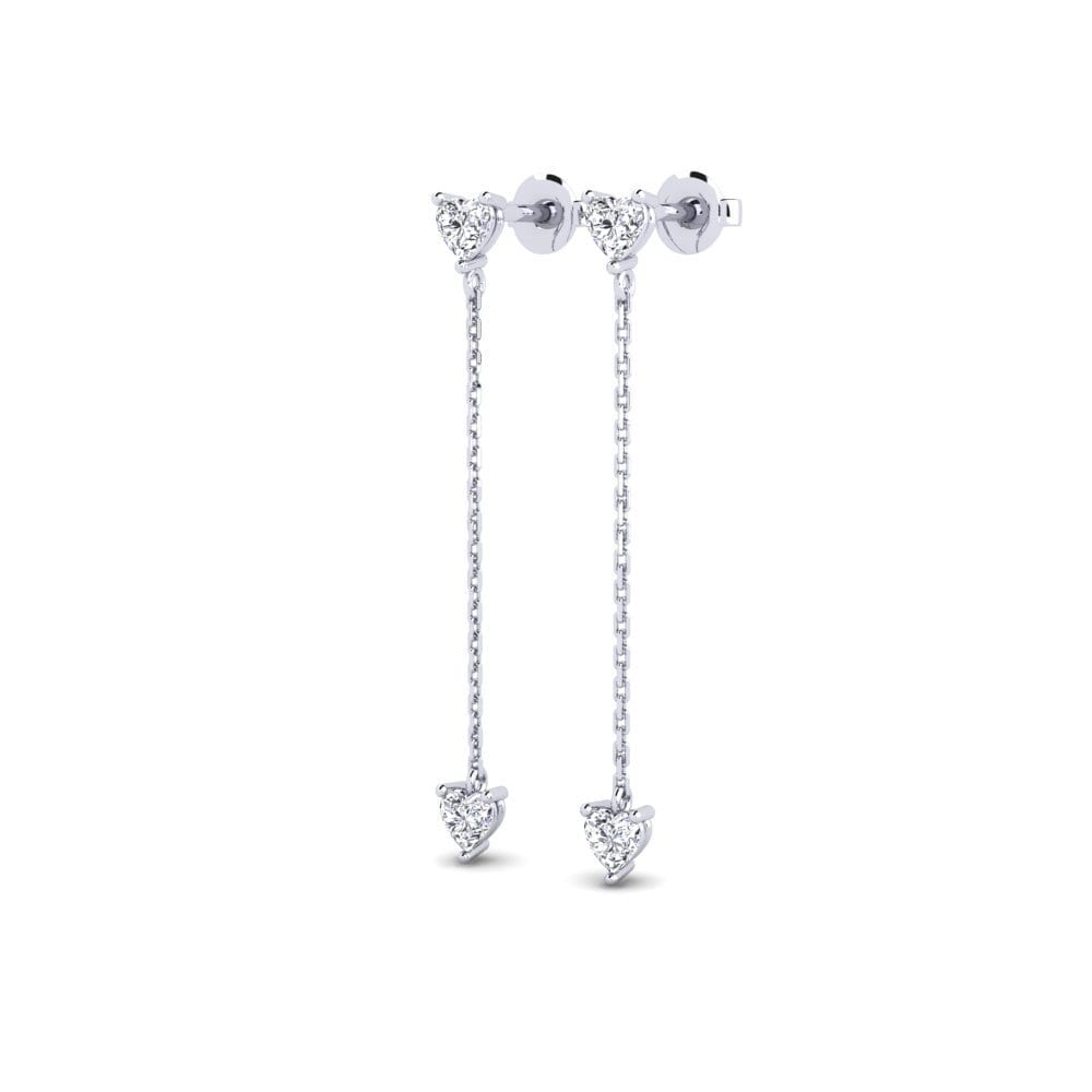 White Silver Diamond Women's Earring Mugalzhar