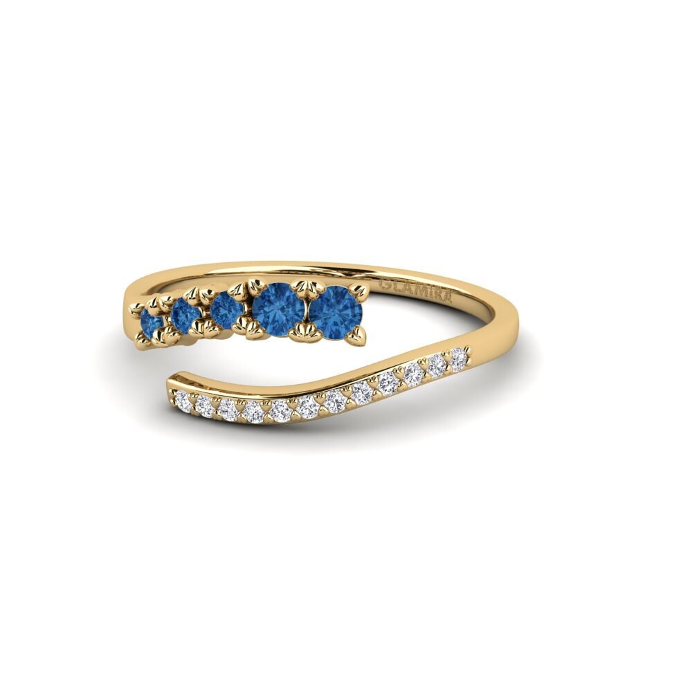 Circonita Azul Oscuro Anillo Myrelisse