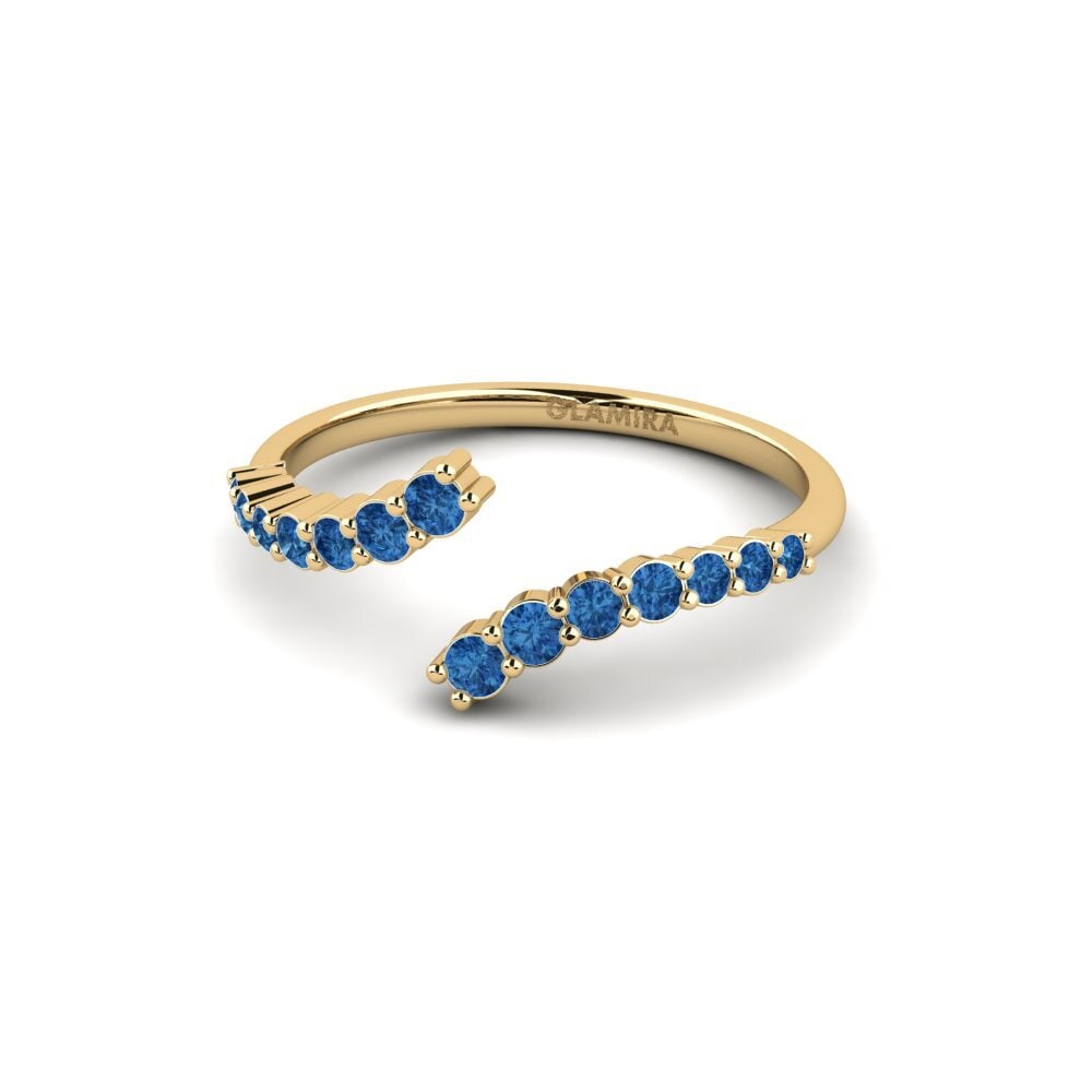 Circonita Azul Oscuro Anillo Orlovka