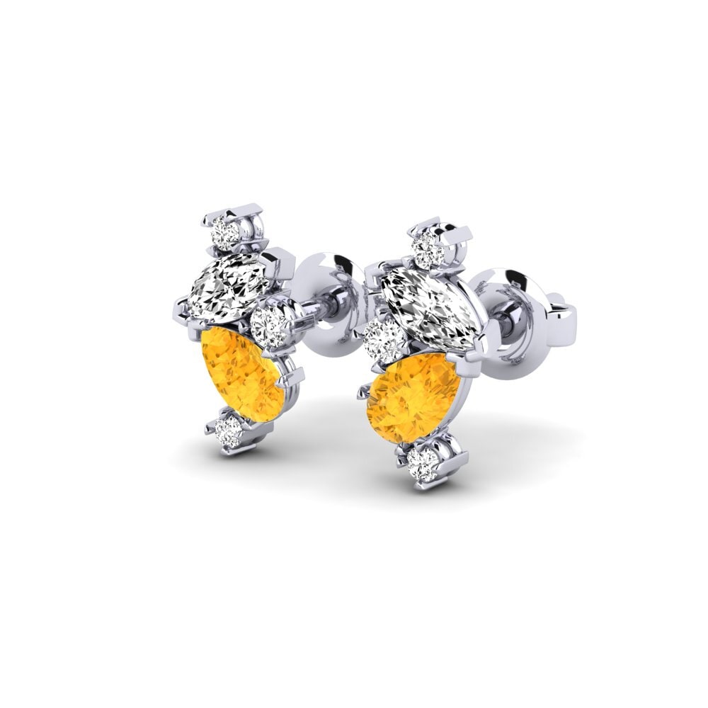 Oro Bianco 375 Citrino Orecchino da donna Racine