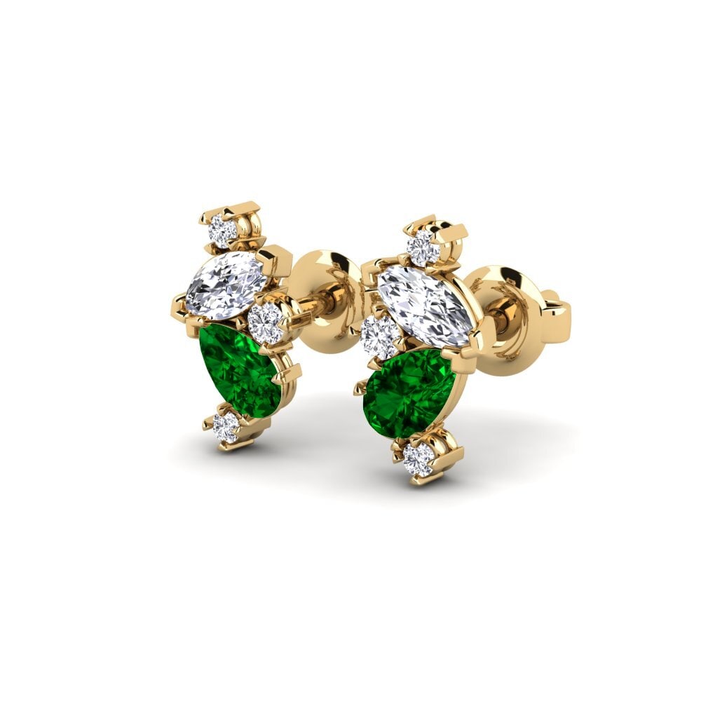 Zircônia Verde Brincos Feminino Racine