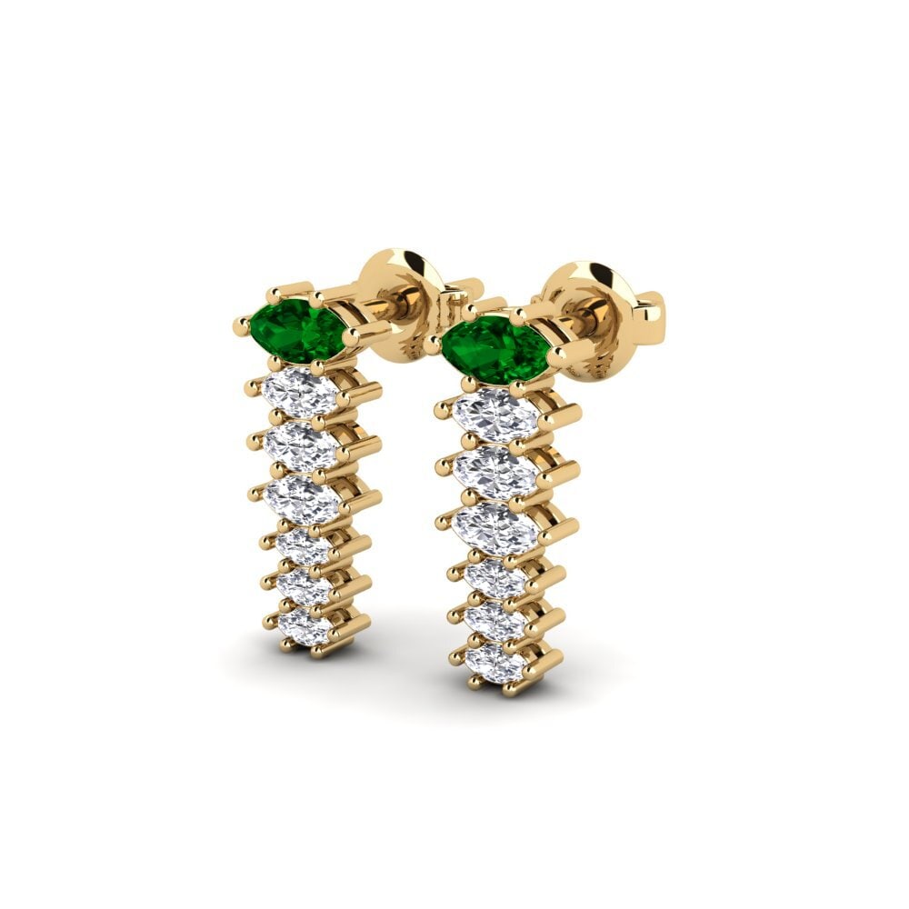 Zircônia Verde Brincos Feminino Rari