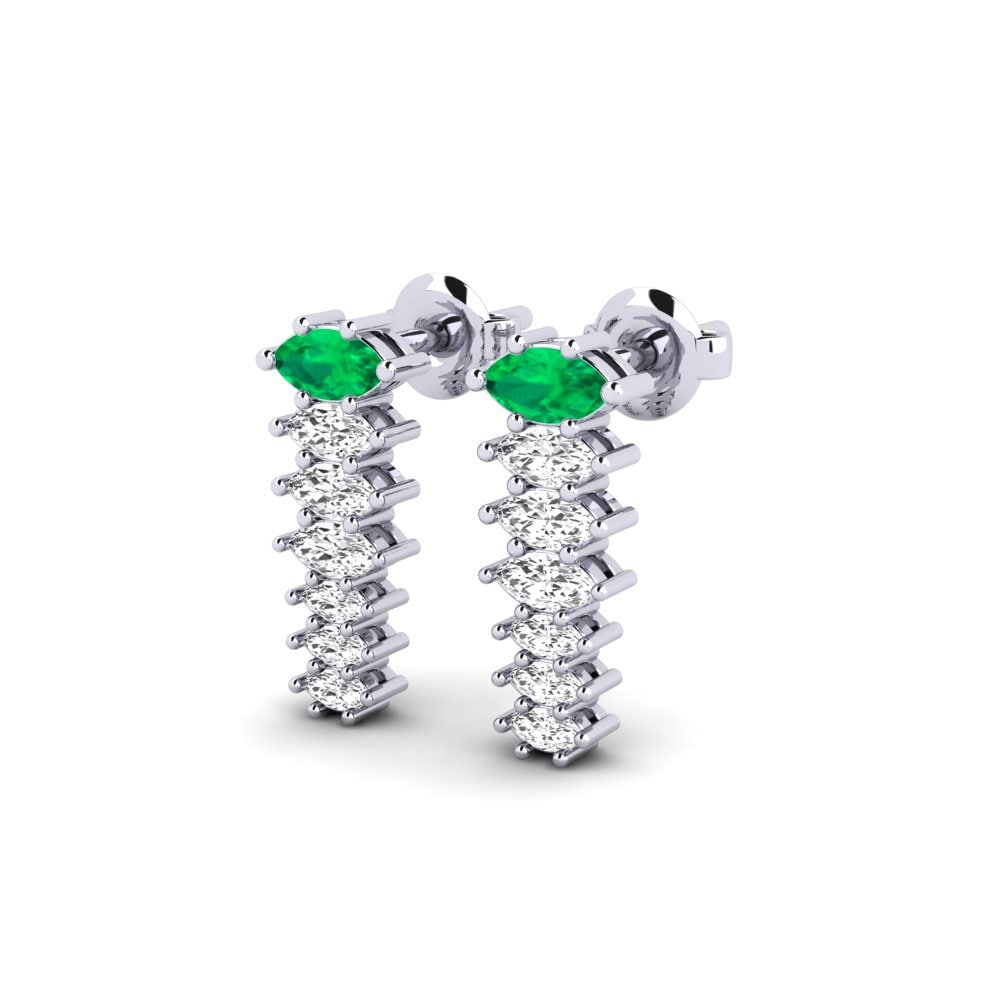 950 Palladium Emerald Women's Earring Rari