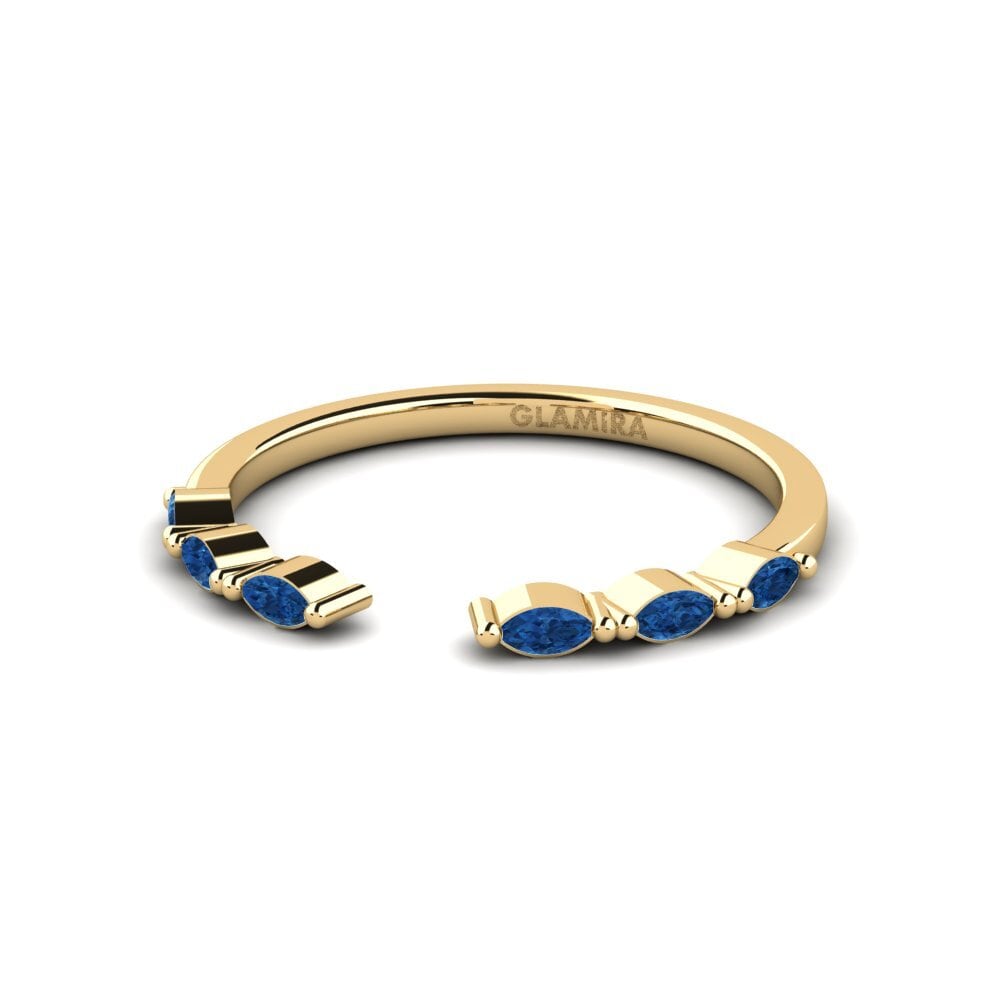 Circonita Azul Oscuro Anillo Rosalisse