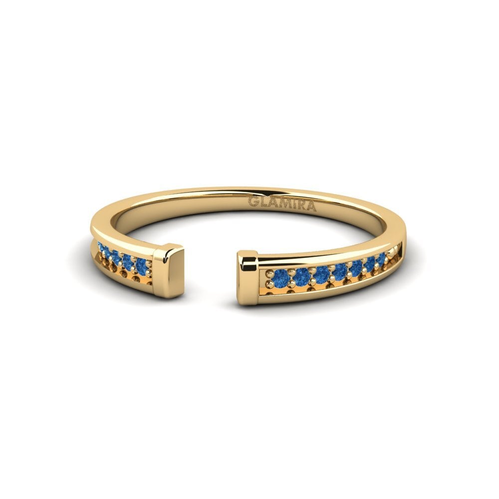 Circonita Azul Oscuro Anillo Sedaine