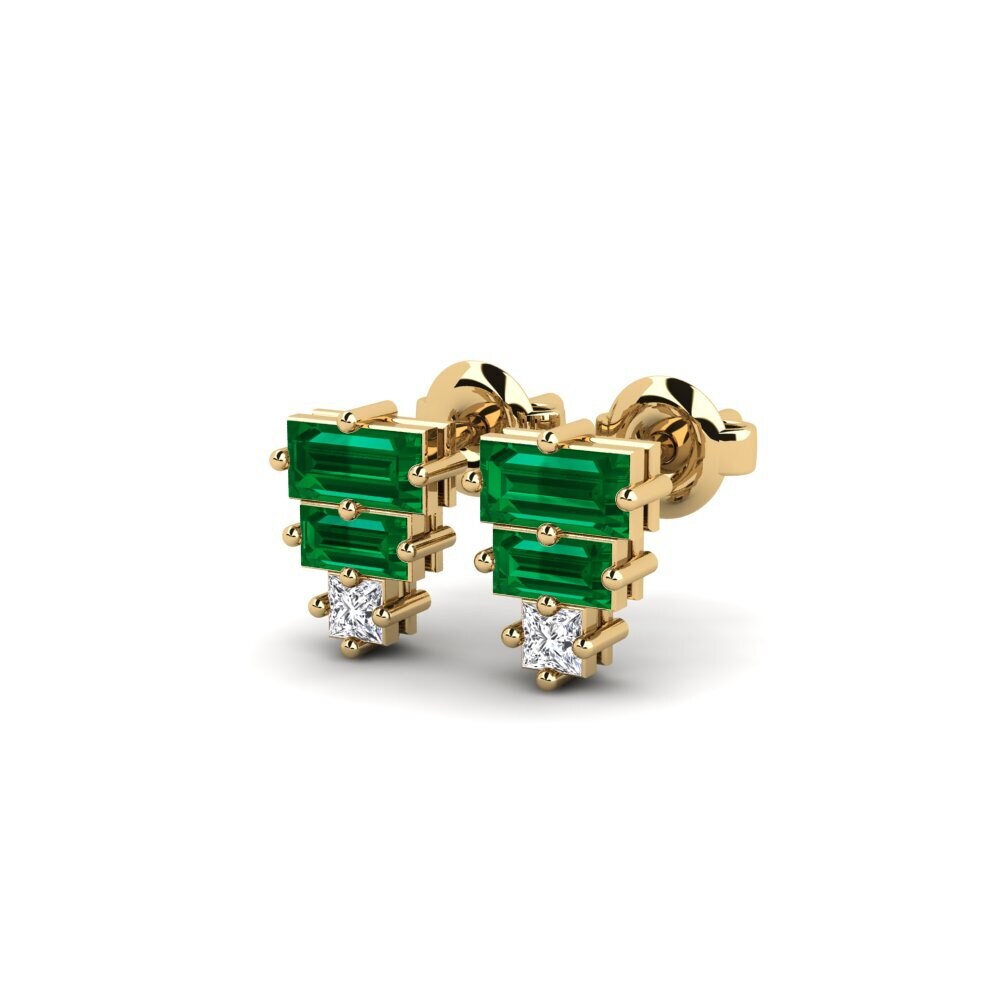 Zircônia Verde Brincos Feminino Sinnaya
