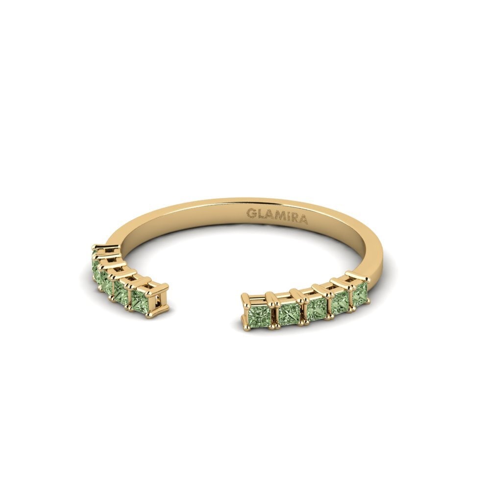 Diamante Verde Anel Socaire