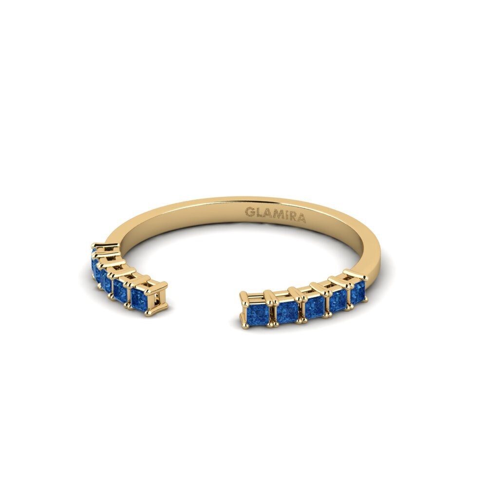 Circonita Azul Oscuro Anillo Socaire