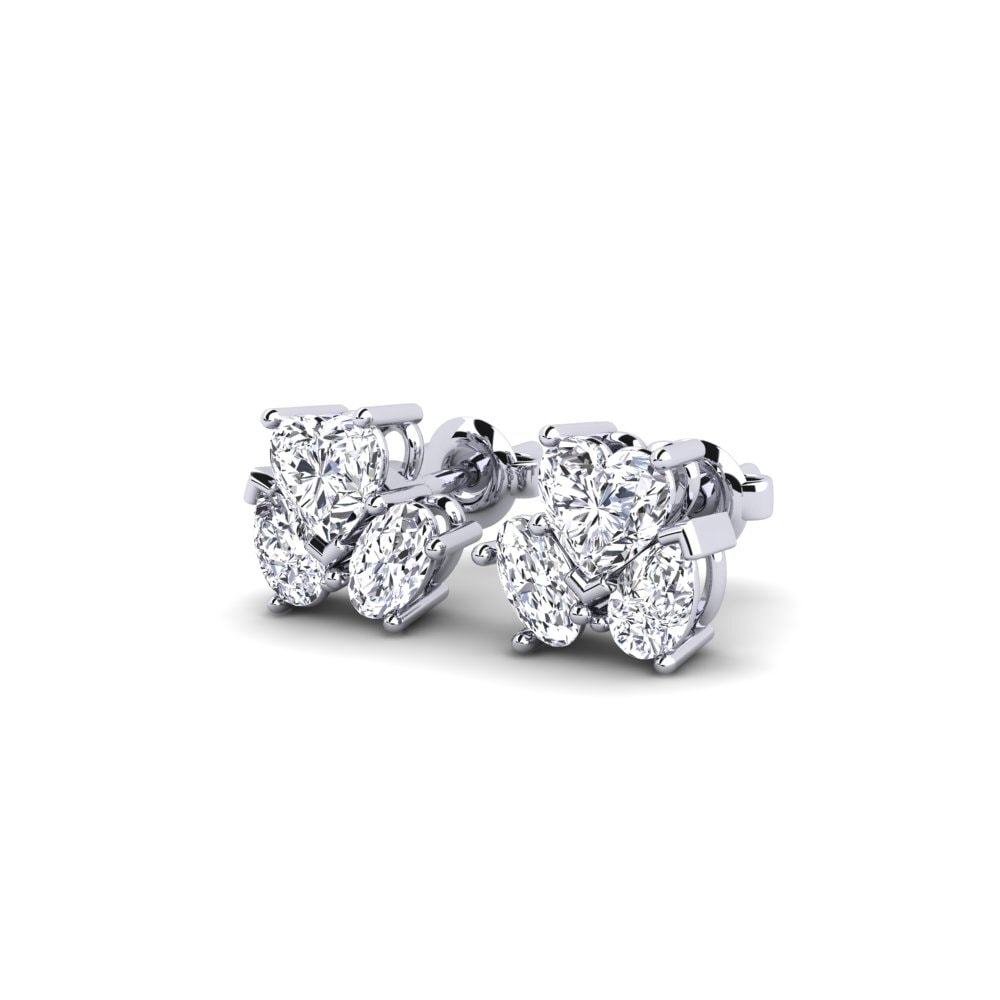 White Silver Diamond Women's Earring Sorbonne
