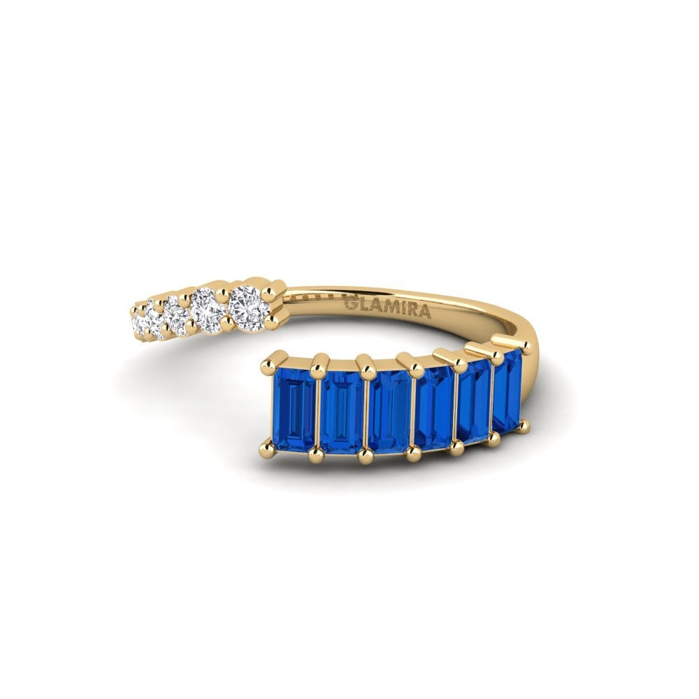 Circonita Azul Oscuro Anillo Suzak