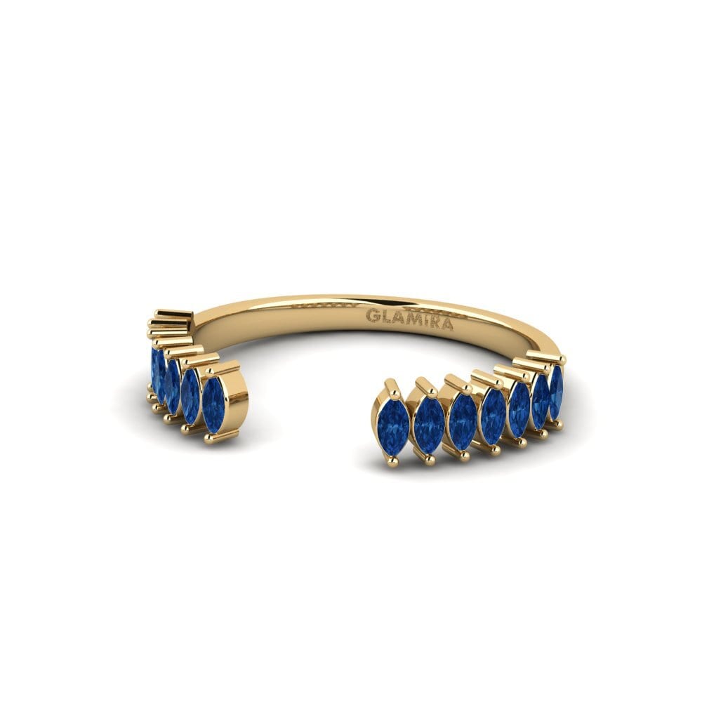 Circonita Azul Oscuro Anillo Talabre