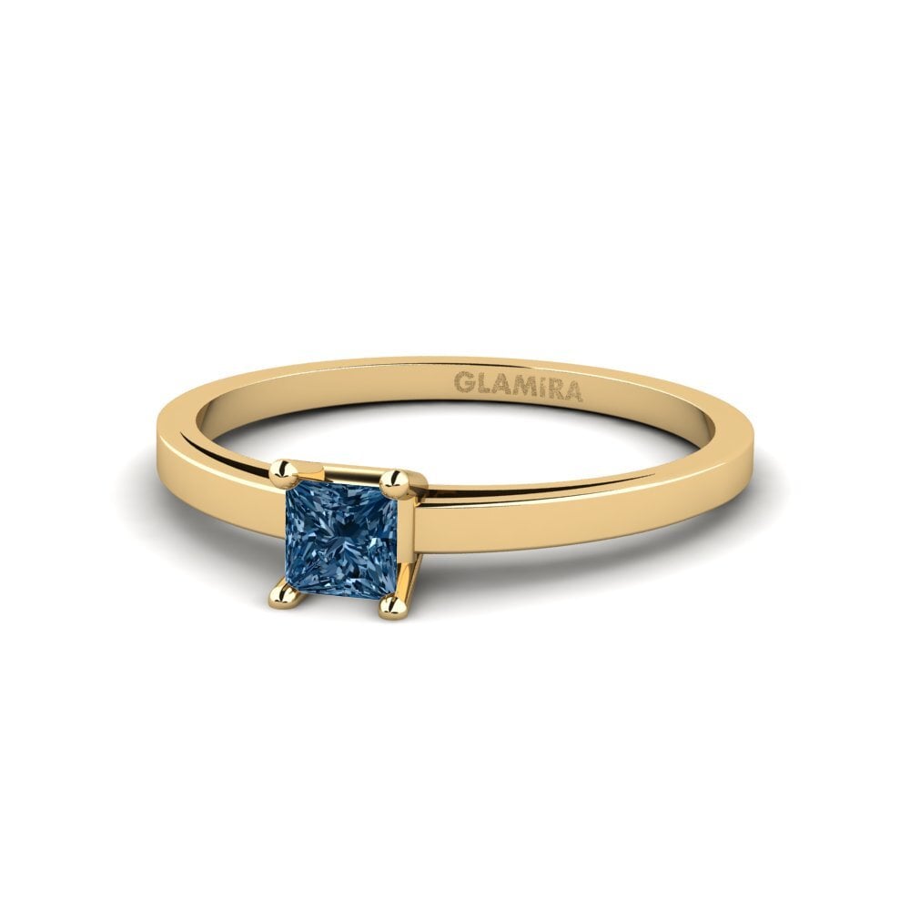 Princess Blue Diamond Ring Tongoy