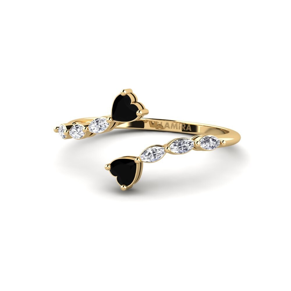 Zafiro negro Anillo Ziynand