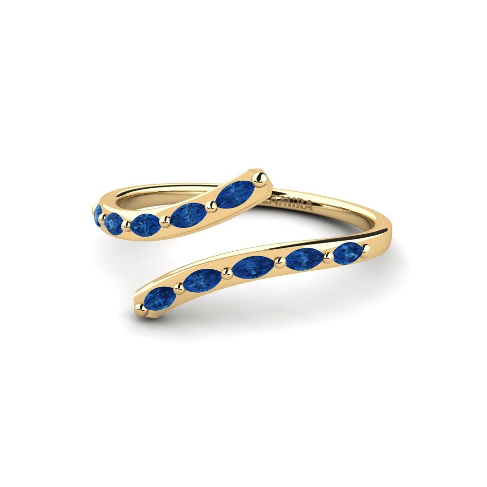 Circonita Azul Oscuro Anillo Zurelle