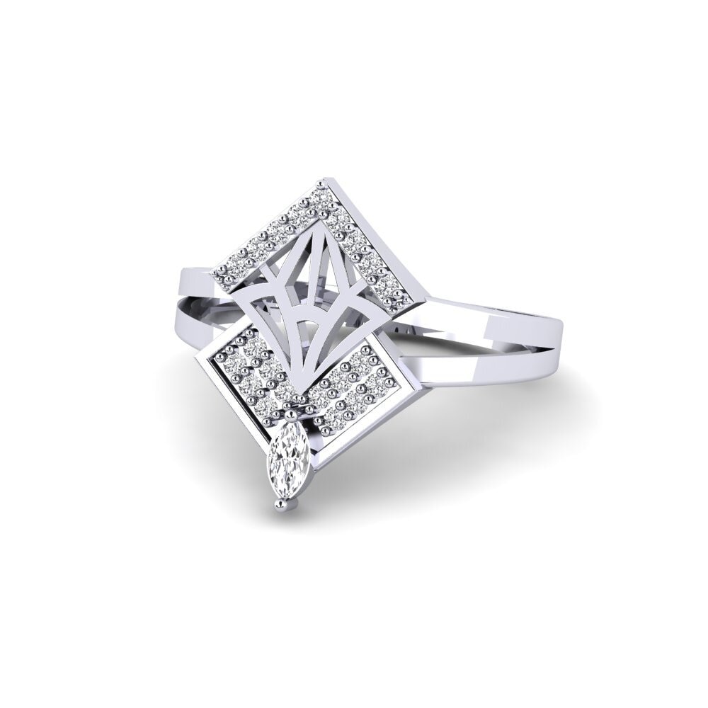 14k White Gold Ring Agezzum