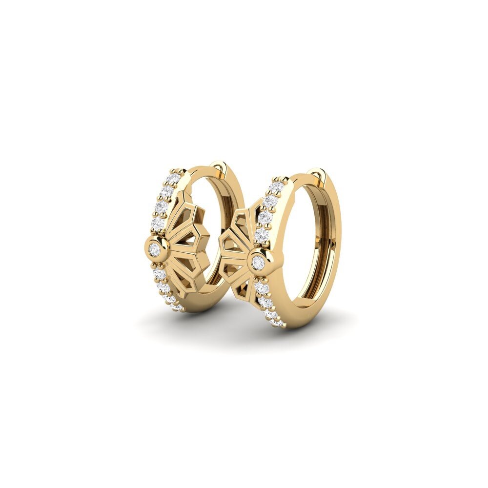 Saphir Blanc Boucle d'oreille femme Ainodake