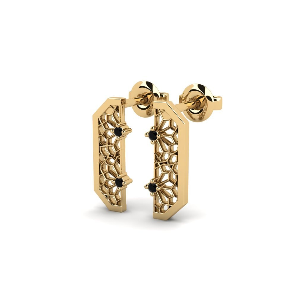Black Onyx Women's Earring Ajisai - A