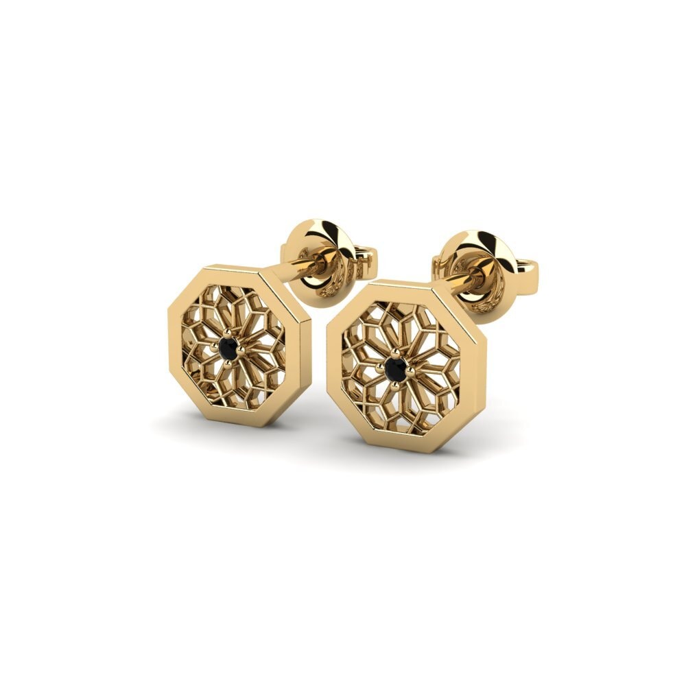 Black Onyx Women's Earring Ajisai - B