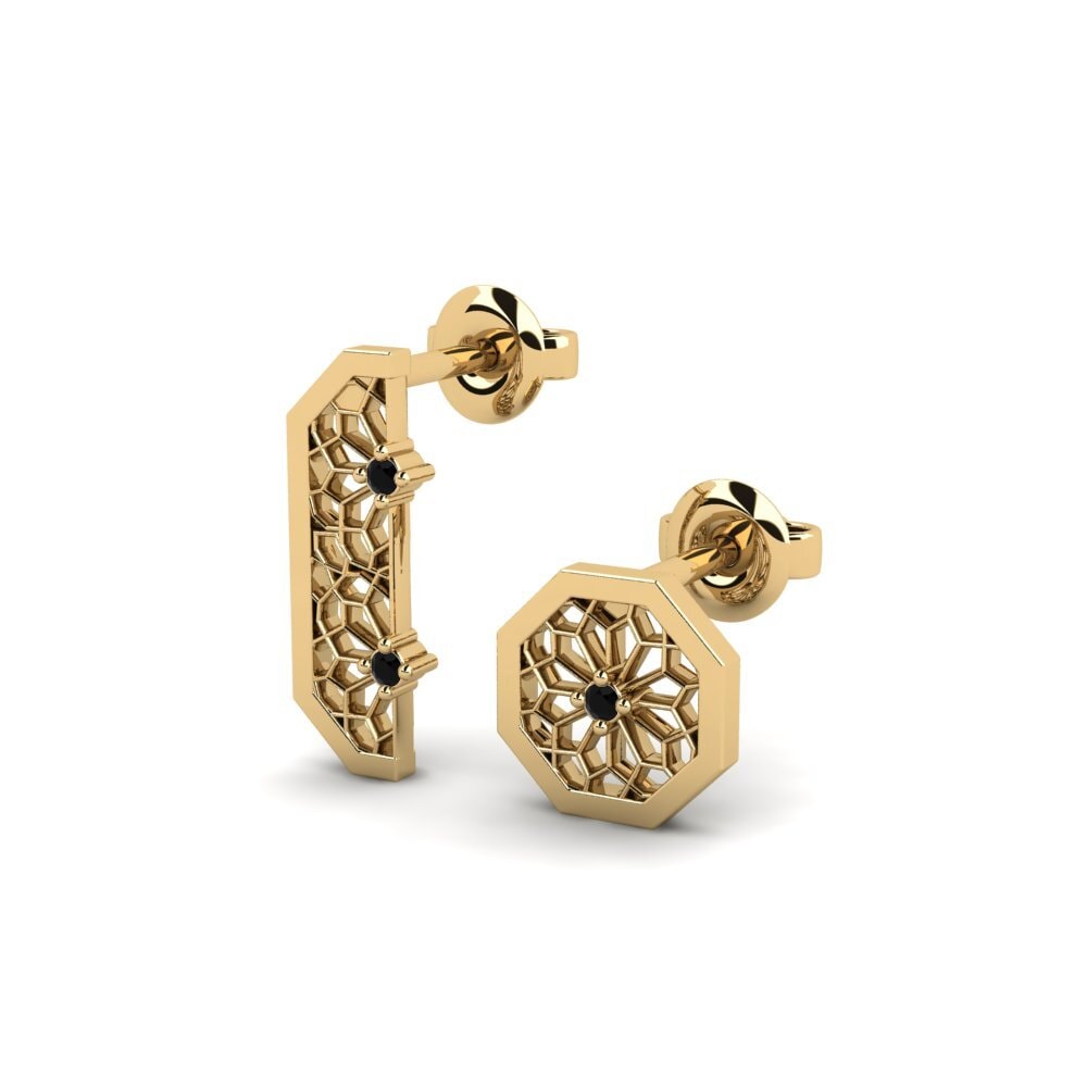 Black Onyx Women's Earring Ajisai - SET