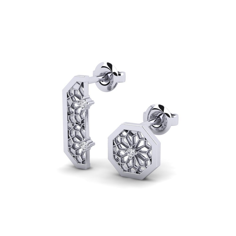 แพลเลเดียม 950 Women's ต่างหู Ajisai - SET