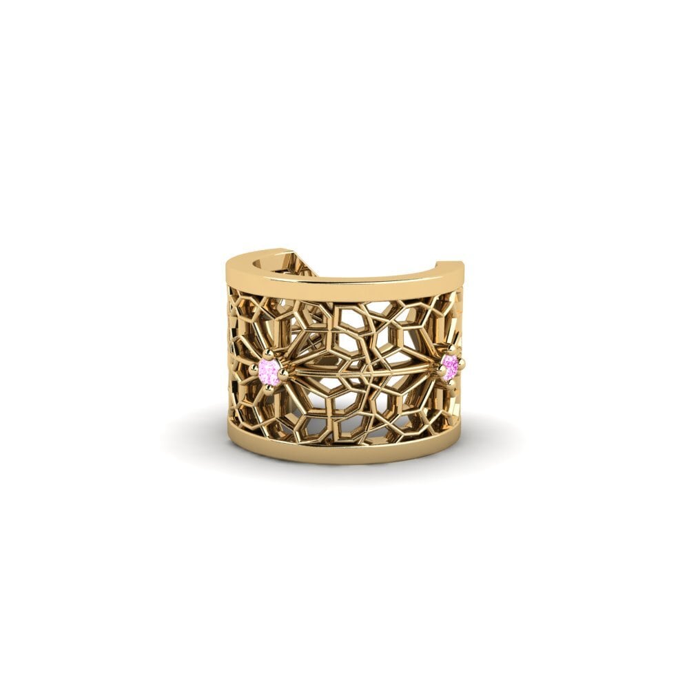 Safira Rosa Brincos Feminino Asagao