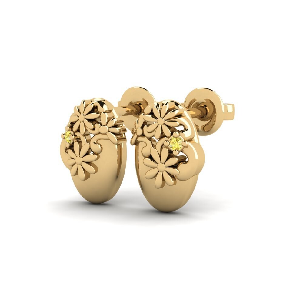 Gelber Saphir Damen ohrring Bergsundsgatvc