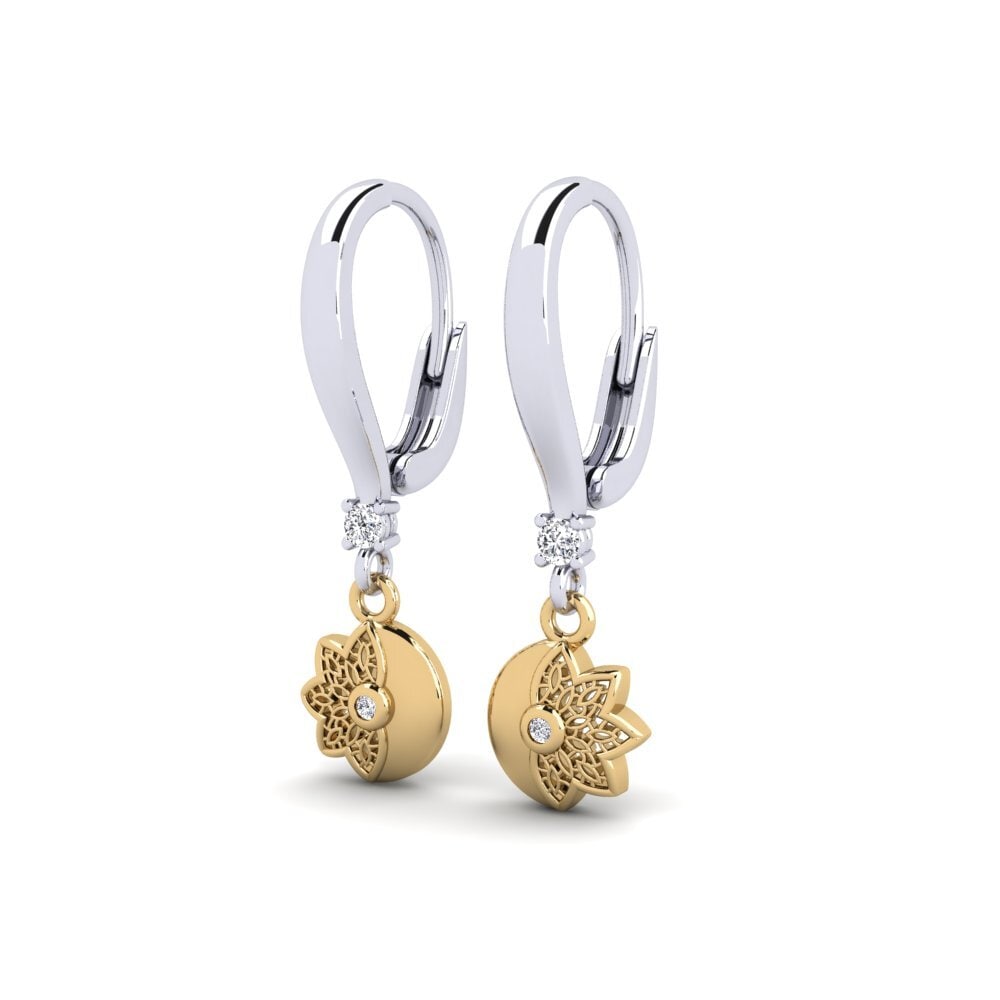 Weiß & Gelbgold 585 Damen ohrring Blecktornsgrand