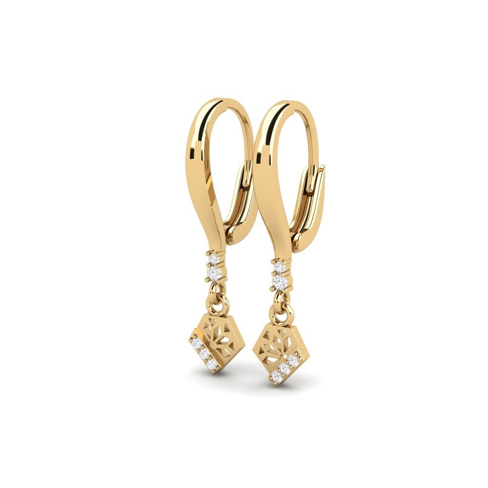 Saphir Blanc Boucle d'oreille femme Chitsanzo