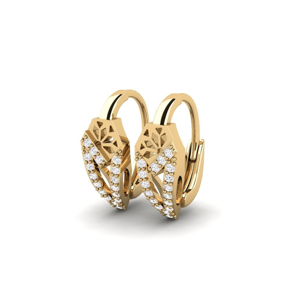 Saphir Blanc Boucle d'oreille femme Dylunio