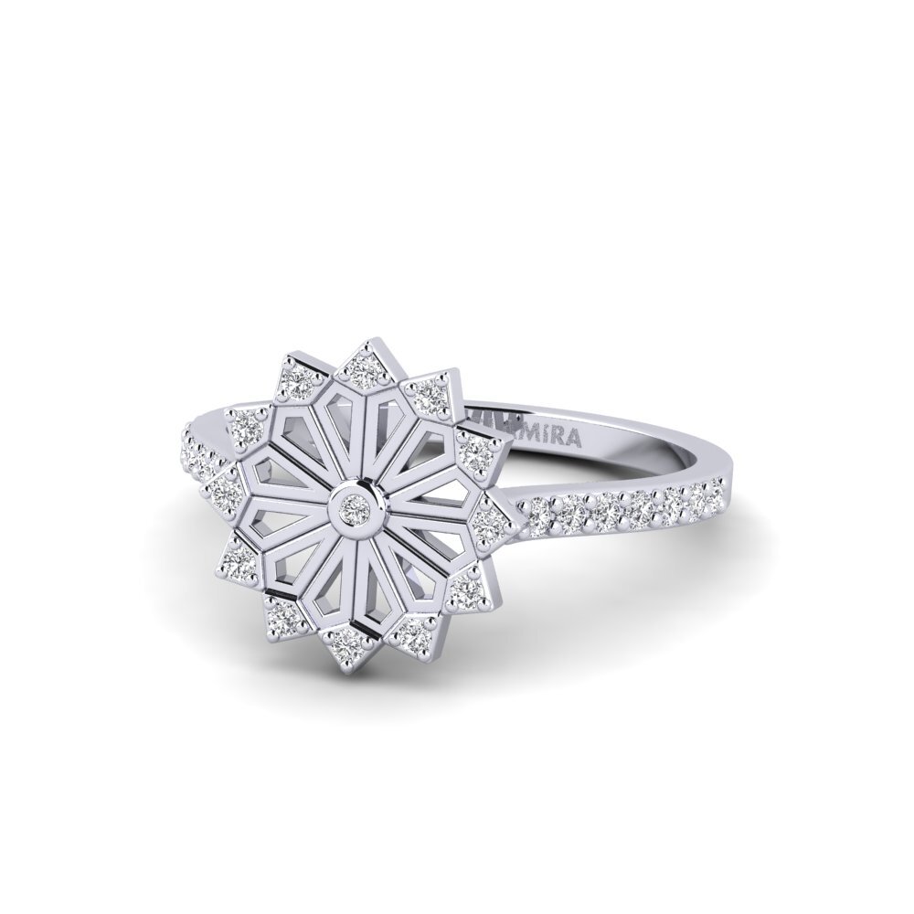 14k White Gold Ring Enshu