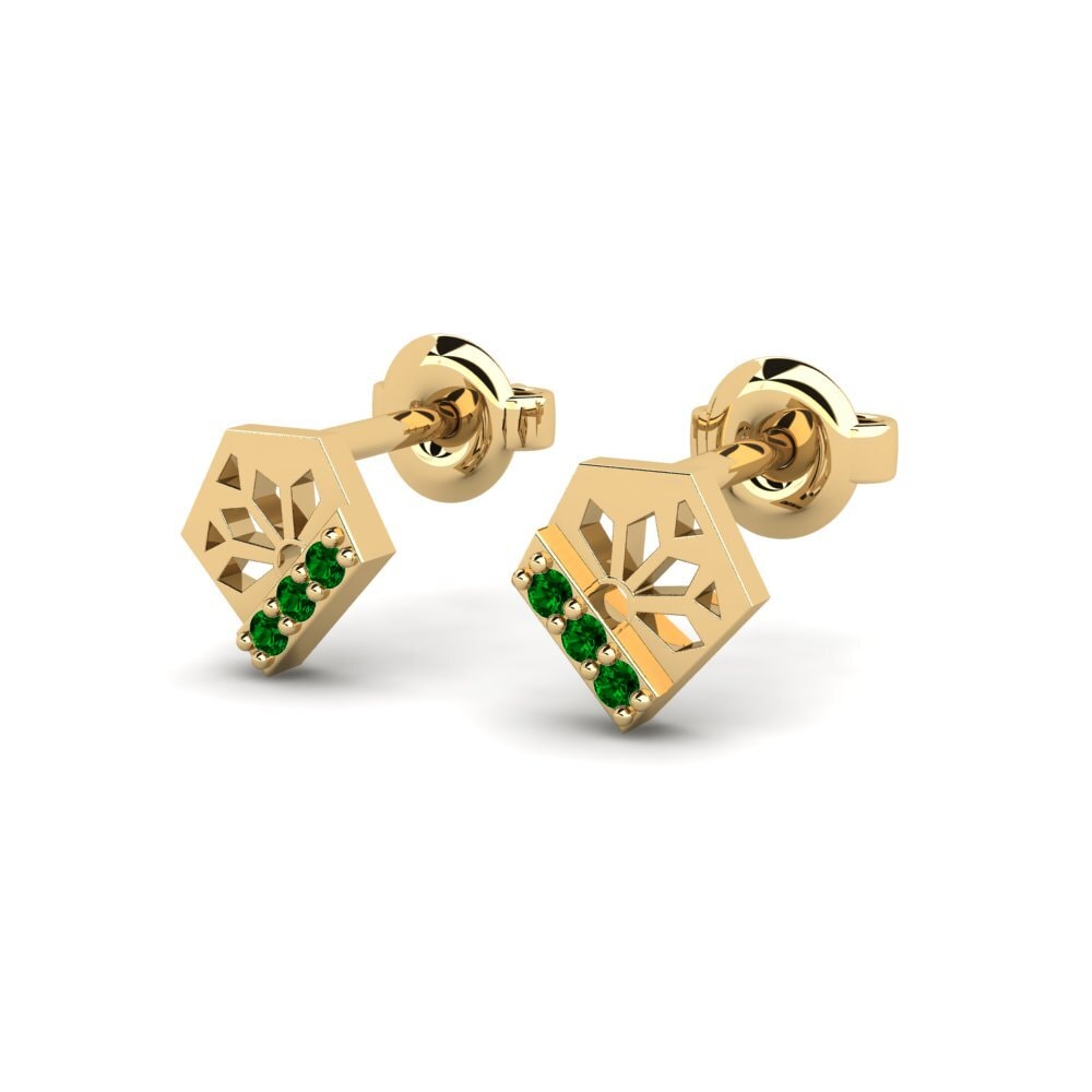 Zircônia Verde Brincos Feminino Fetanin