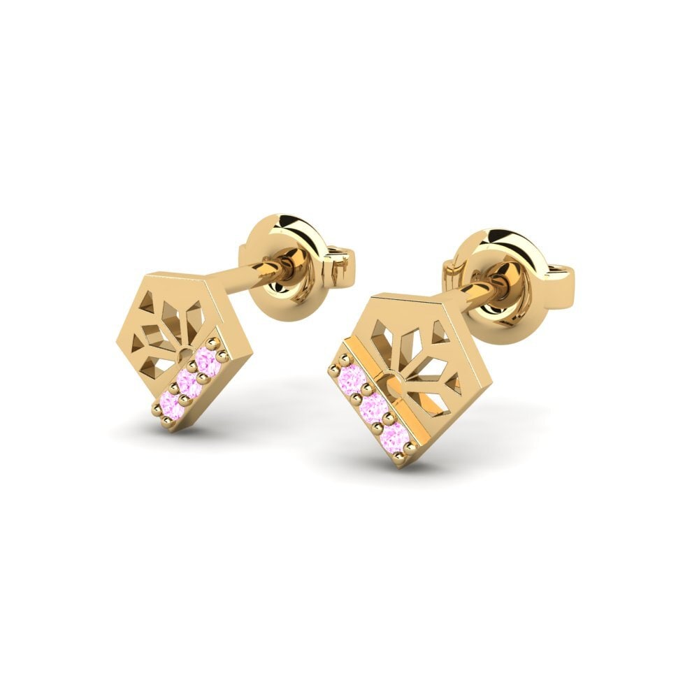 Safira Rosa Brincos Feminino Fetanin