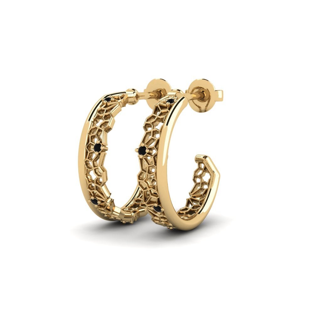 Black Onyx Women's Earring Hakusan