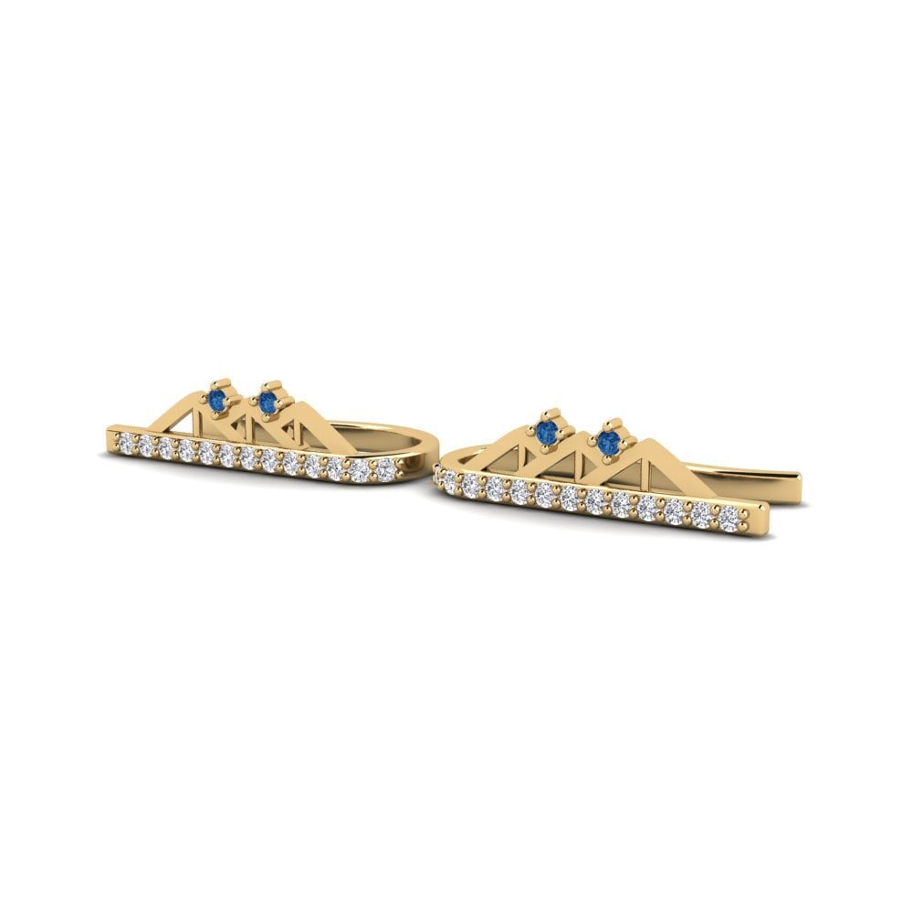 Zircônia azul escuro Brincos Feminino Jekh