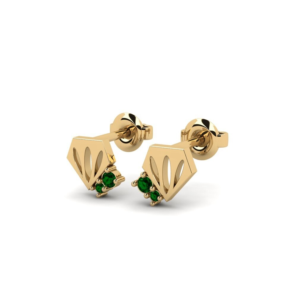 Zircônia Verde Brincos Feminino Kapia