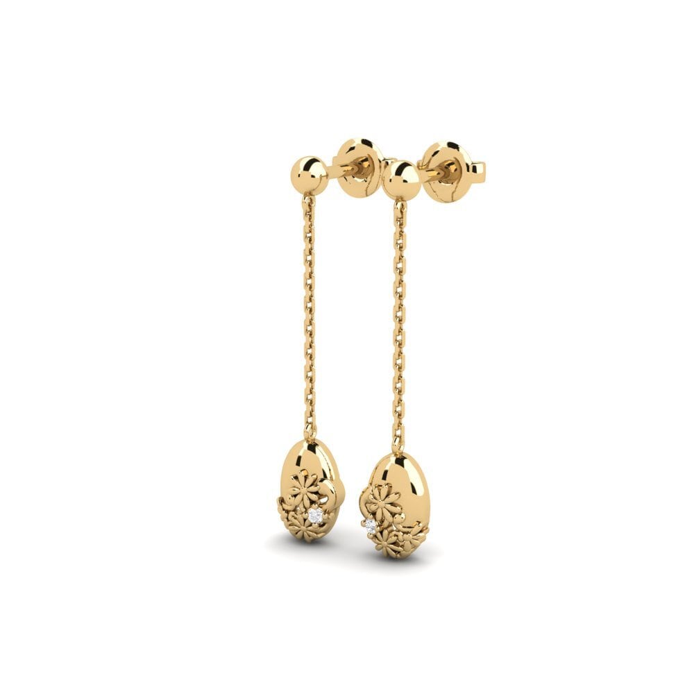 Saphir Blanc Boucle d'oreille femme Klarabergs