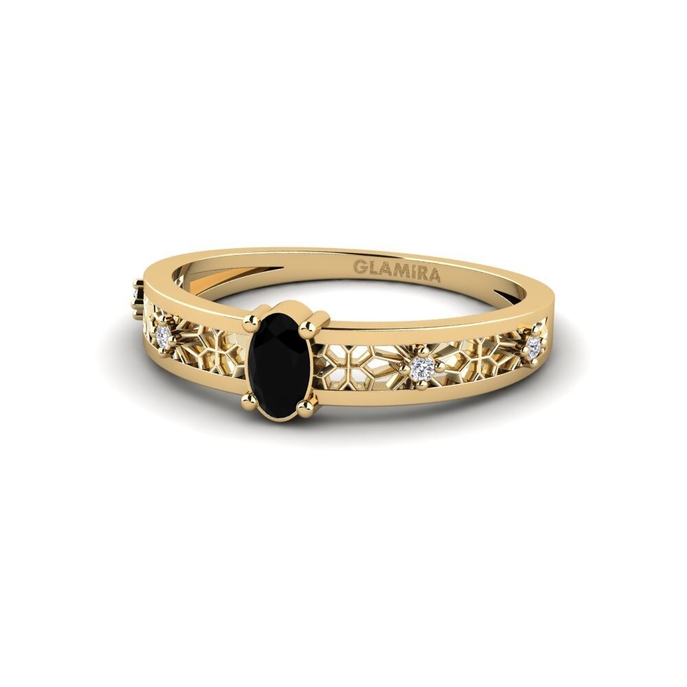 Zafiro negro Anillo Kumotori