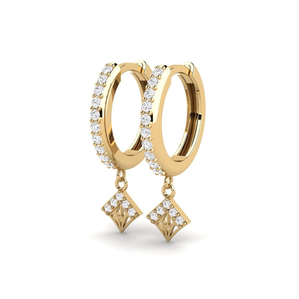 Saphir Blanc Boucle d'oreille femme Kuvio