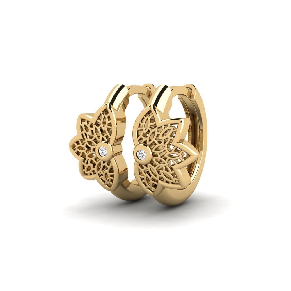 Saphir Blanc Boucle d'oreille femme Celsiusgatan