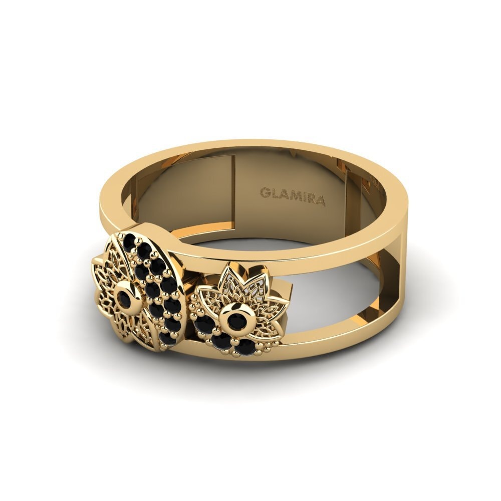 Zafiro negro Anillo Kungsstens