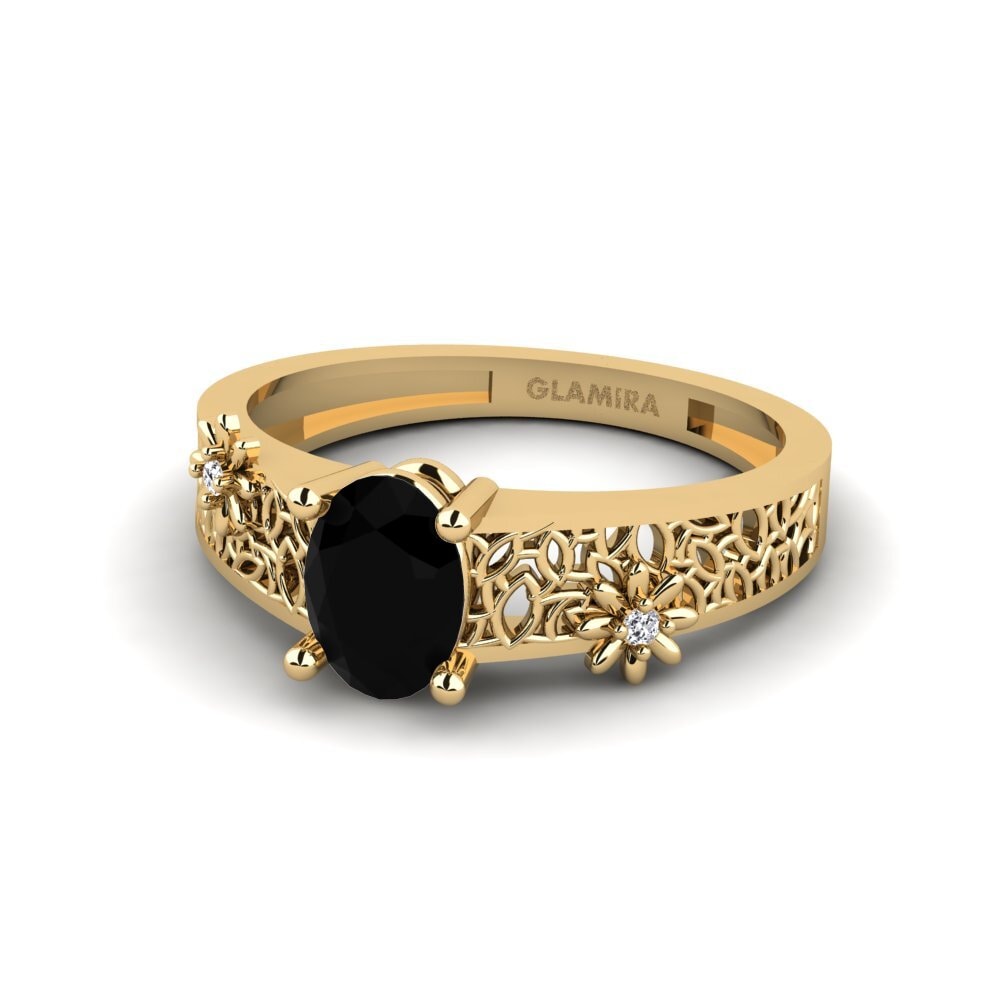 Zafiro negro Anillo Langholms