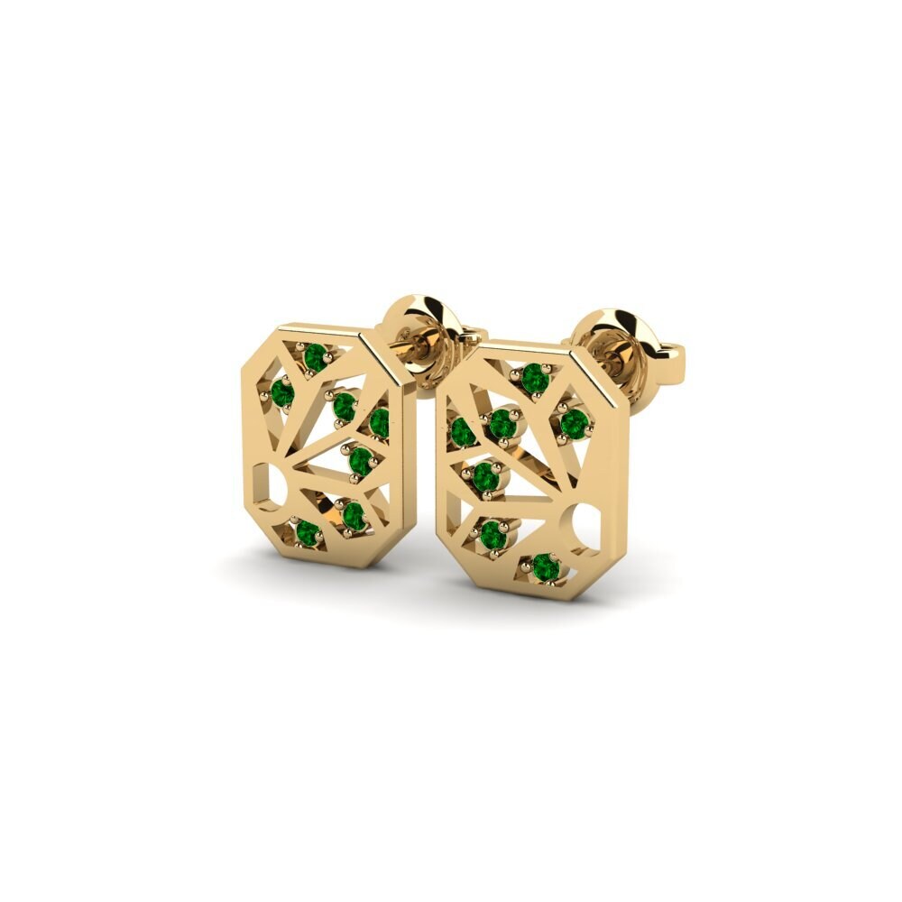 Zircônia Verde Brincos Feminino Leikata