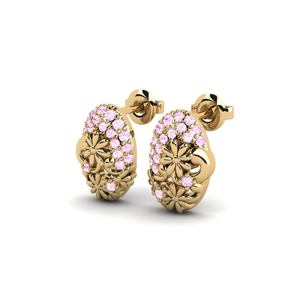 Safira Rosa Brincos Feminino Lindhagens