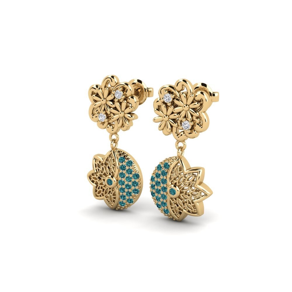 Diamante Azul Pendiente de mujer Malmtorgs