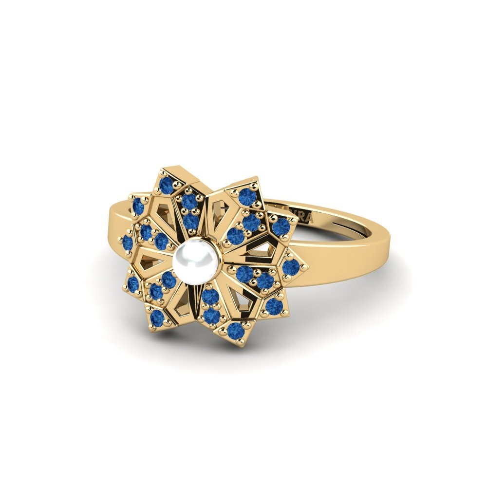 Dark Blue Zirconia Ring Poroshiri