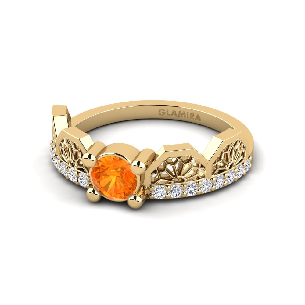 Orange Sapphire Ring Ritsurin