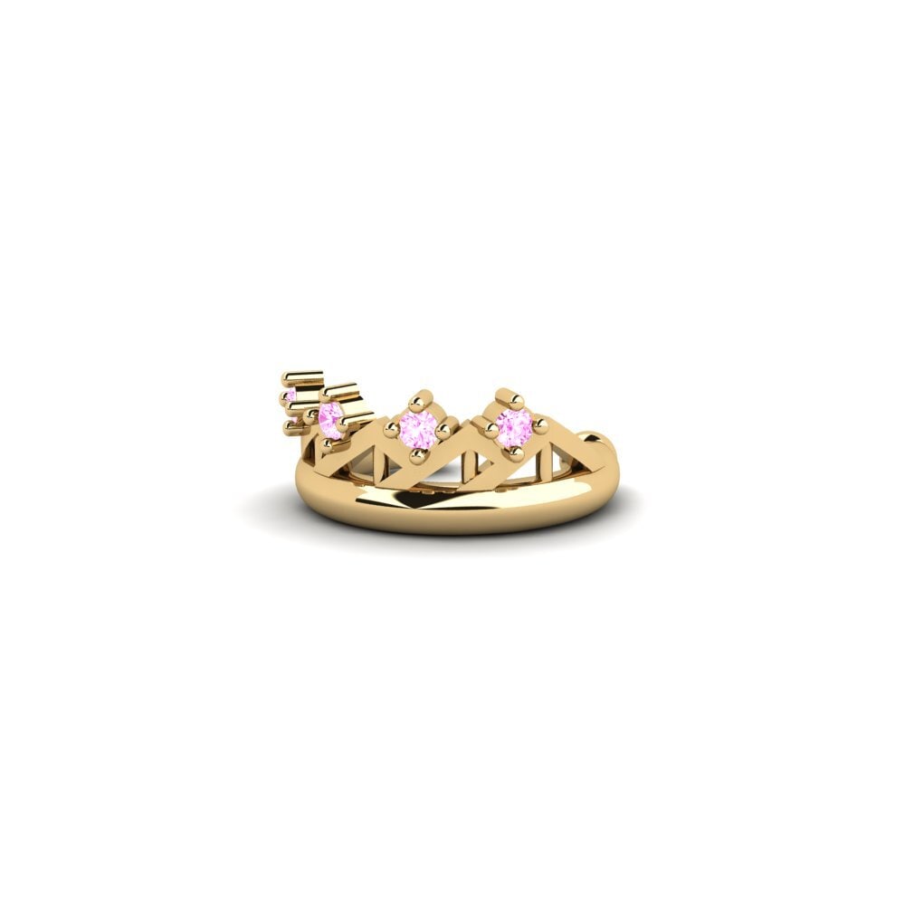 Safira Rosa Brincos Feminino Sakey